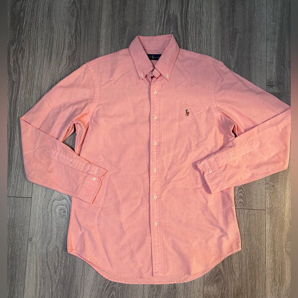 Ralph Lauren Peach Button Down Dress Shirt